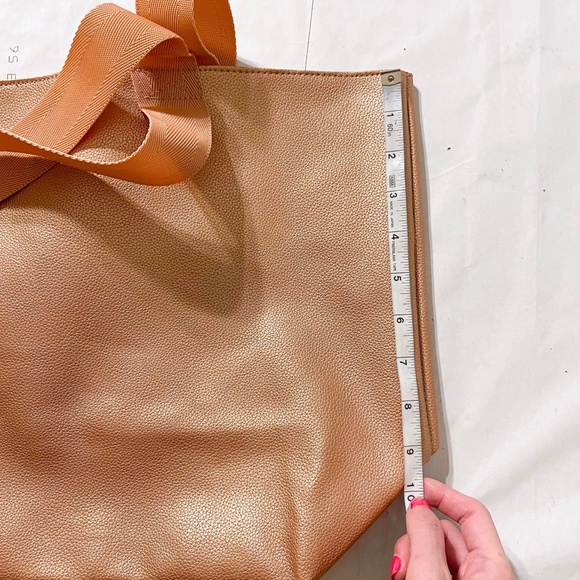 Saks Fifth Avenue Rose Gold Color Tote Bag - Picture 10 of 12